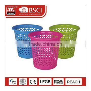 Haixing corlorful plastic waste basket for kitchen 6L/8L