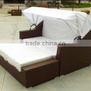 outdoor rattan lounge or beach lounge