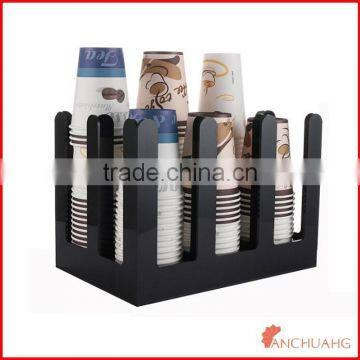 acrylic cafe drink store coffee cup dispenser