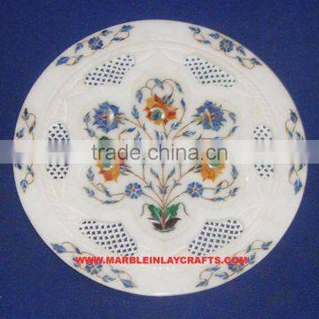 Handcrafted Marble Inlay Plate