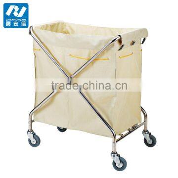 Laundry Cart Cleaning Trolley Hotel Linen Trolley photo-4