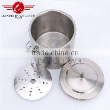 New design Stainless Steel Pot with innerlayer food warmer/ bellied pot with handle kitchen cookware