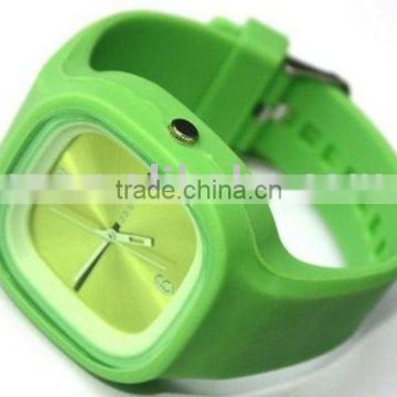 Hot Sale square silicone jelly watch