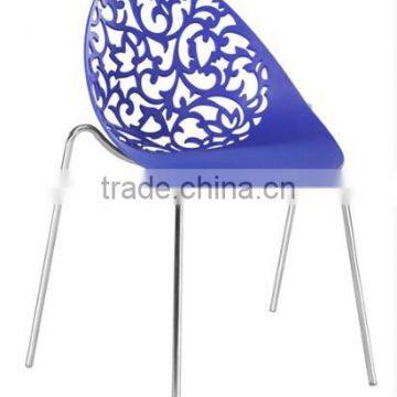 2015 design--- chinese style plastic chairs with metal legs , Cadeira