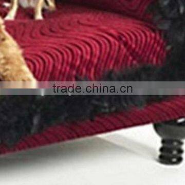 Luxury Red Pet Bed/The Chaise Bed Collection Celebrity Furniture/Beautiful Turkey Feather Trim Dog Bed-BG800003 photo-3