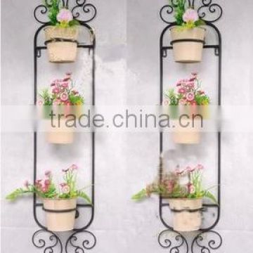 Metal plant flower pot wall mounted stands