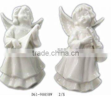 Porcelain cherub ornament