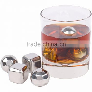 Set of 8 with Tongs Plastic Storage Box Stainless Steel Whisky Ice Cube