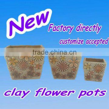 antique clay flower pots