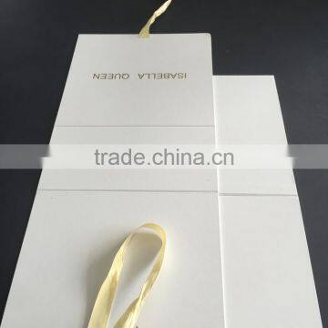 White Color Foldable Structure Kid Boys Children White Baby Clothes Box Ribbon Closure photo-6