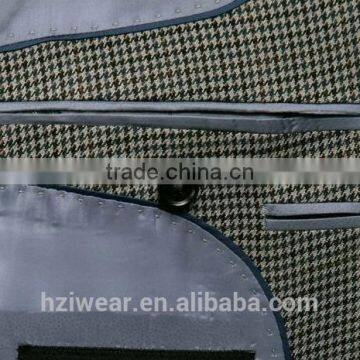 High Quality Houndstooth Business Suits/ Italy Style Suits for Men/ Functional Buttons on Sleeve. photo-6