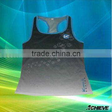 Custom cheap wholesale sports vest / racerback tank tops / plain gym tank tops