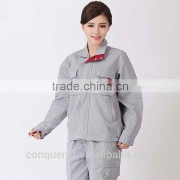 worker uniform gray color cotton blended worker uniform with high quality