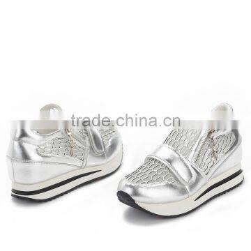 Brand Casual Women Height Increasing Shoes Sample, Leather Increase Height Hidden Insole Shoes, Height Increasing Sports Shoes photo-3