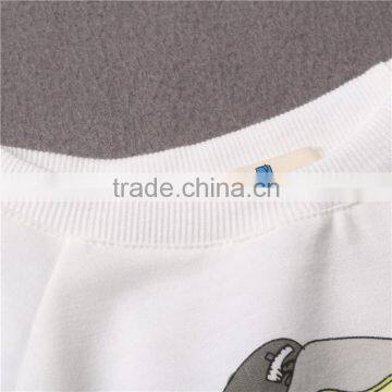 YAKUYIYI Cotton White Girls Sponge Baby Print T-shirts Pullover Casual Hoodies for Wholesale photo-5