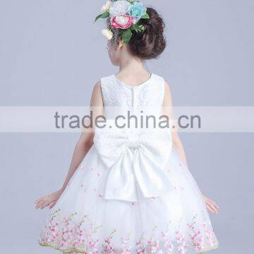 Hot Sale White Gown Tulle Yarn Flower Girl Kids Dresses photo-2