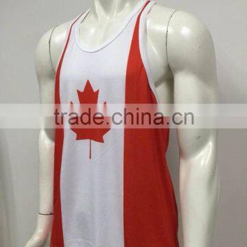 Canada Flag Shirt, Bodybuilding Tank Tops, Mens Workout Tanks, Stringer raceback Tank Tops custom wholesale