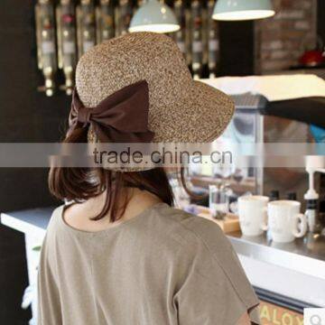 Zm40594b Summer New Model Bowknot Design Women Straw Sun Visor Hat photo-3