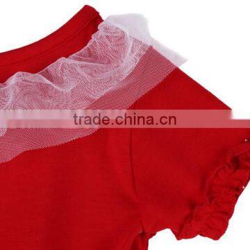 Girls Lovely Short Sleeve Home Frilly Red 2 / 3 Year or 1-6 Years Old Baby Girl Dress photo-5