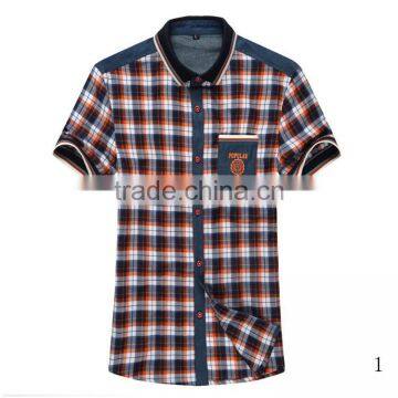 2015 100%cotton men fit business plaid dress shirt, striped shirt, gypsy shirt