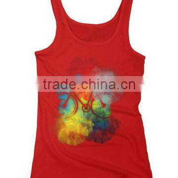 China Custom Printing 100 Cotton Womens Tank Top Loose,wholesale High Visibility Tank Top photo-4