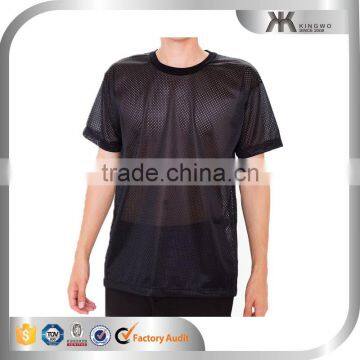 Moisture Wicking Poly Mesh Athiletic Tee Polyester Mesh Gym Sports Tshirt