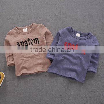 children long sleeve t shirt and blank printing boys t shirt tee