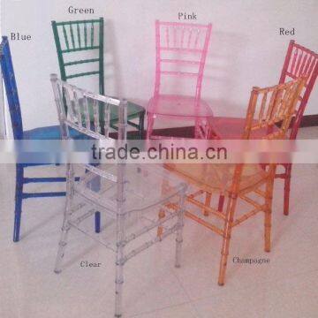 wood and clear resin Chiavari Chair and resin napoleon chair