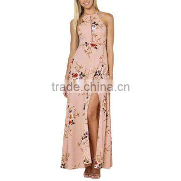 Lady Sexy Split Dress Floral Off Shoulder Party Maxi Dress photo-3