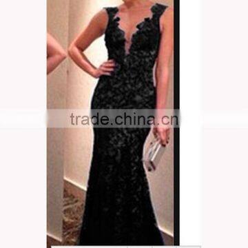 Walson Latest Fashion Elegant Blue Slim Girl Prom Dresses photo-2