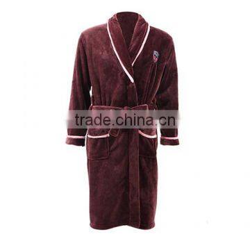 Factory Wholesale Royal Plush Flannel Fleece Bathrobe Sleepwear photo-3