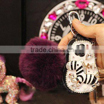 Stylish Diamond Key Holder Leather Wallet Case for Keys photo-6