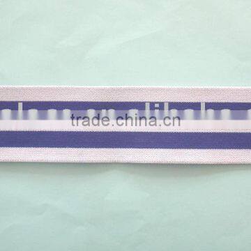 Thick Woven Elastic Tape With Color Stripes