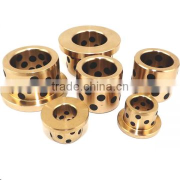 Self-lubricating graphite bronze bushing bearing