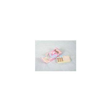 Pink Lovely Cardboard women jewelry packaging boxes with tray