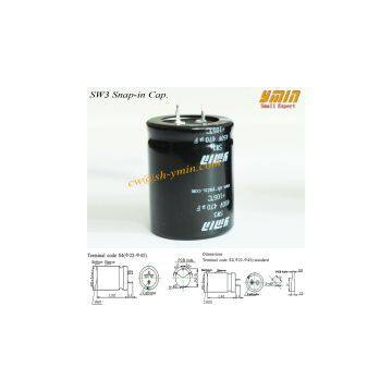High Voltage Snap in Electrolytic Capacitor for Heat Pump, Refregerator and Air Conditionor