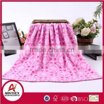 printed coral fleece knitted infant product baby blanket
