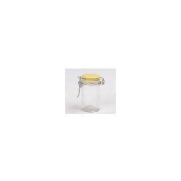 Glass jar with ceramic lid