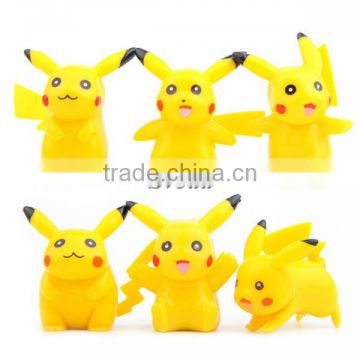 (New Model) SV-PM008 Pokemon toy, 6pcs/set Pokemon go Pikachu action figure mini toy wholesale