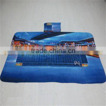 3D submination printed Polar Fleece baby blanket with pillow pouch