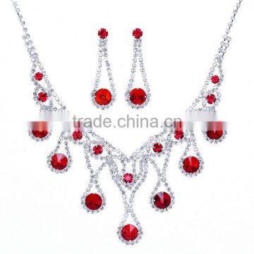 Fashion Crystals Bridal Wedding Jewelry Set Accessories,Necklace & Earrings Set