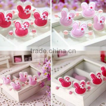 mini cute rabbit hair clips for little girls