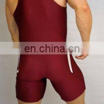Custom Sublimated High Stretch Lycra Fabric Wrestling Singlet