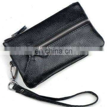 Hot selling pu leather mobile phone case keychain holder purse wallet