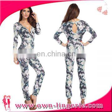 wholesale OEM custom cotton ladies formal jumpsuit