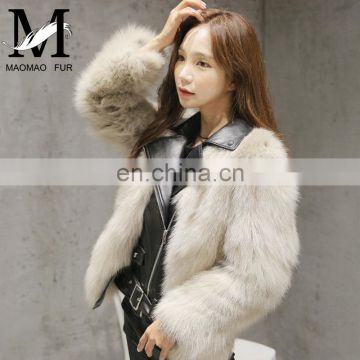 Elegant Style Real Fox Fur Winter Parka Coat / Genuine Fox Coat of Fur