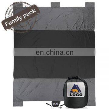 New Sand Proof Compact Outdoor Picnic Beach Mat for Family Big Size 9X7ft Custom Cheap 210T Parachute Nylon Beach Blanket photo-5