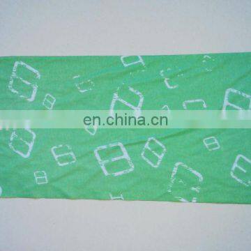 Promotional high elastic words printing green seamless bandana multi color multifunction tube bandana magical tubular bandana