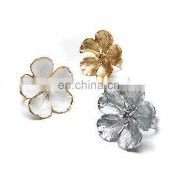 CHEAP GOLD BALI ORCHID NAPKIN RING FOR WEDDING