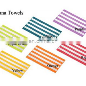 good quality custom stripe plain cotton printing Cabana towel